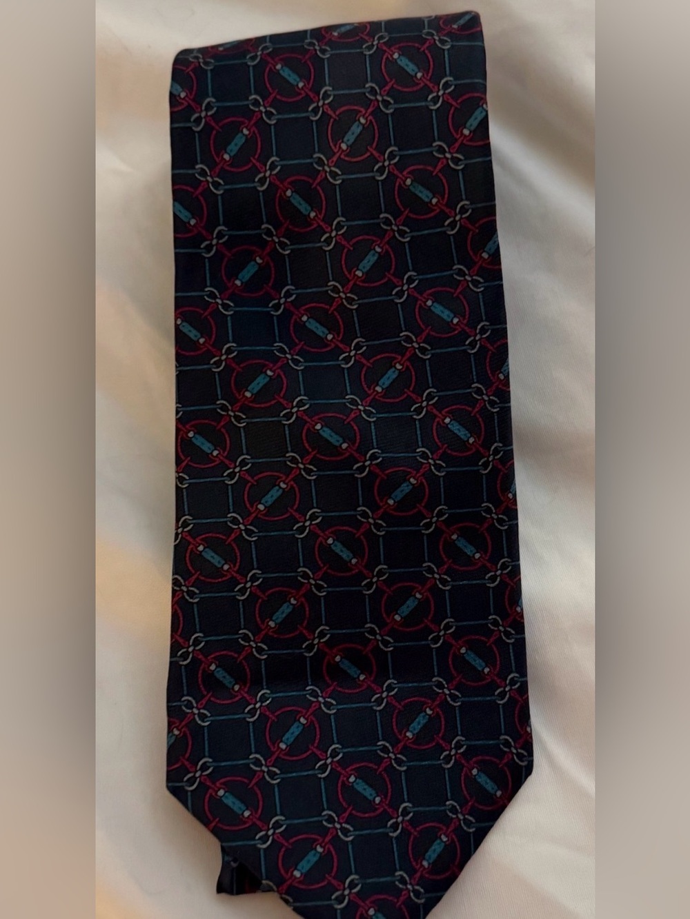 Vintage Yves Saint Laurent neckwear Navy Silk Tie